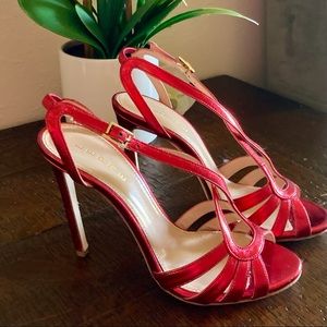 New Red Italian Lerre Heels Sandals 6 36